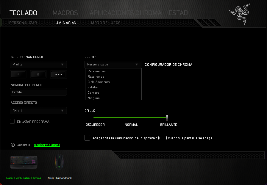 2. Razer Deathstalker Chroma iluminacion