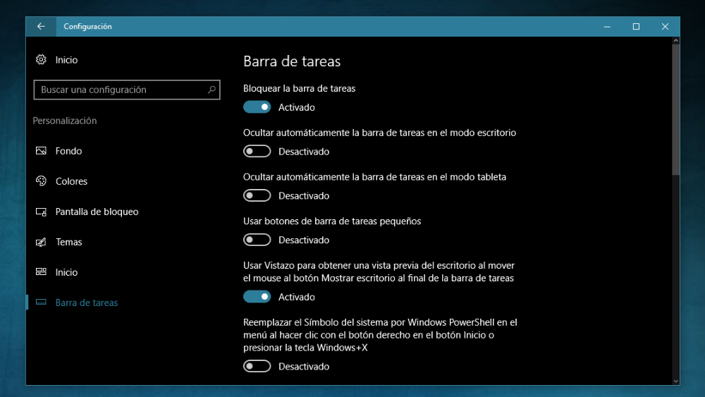 personalización windows 10