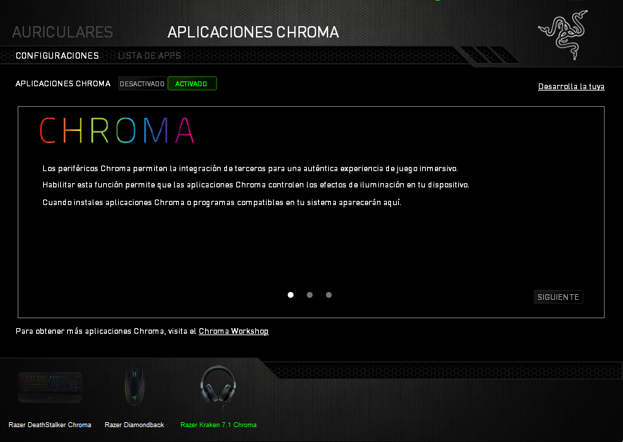 razer kraken 7.1 Chroma apps