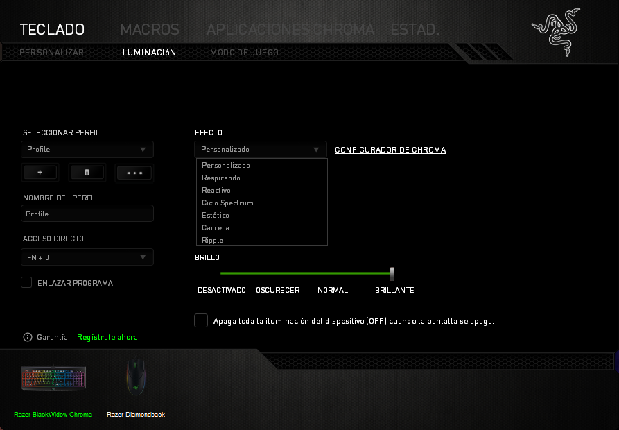 teclado iluminacion blackwidow chroma