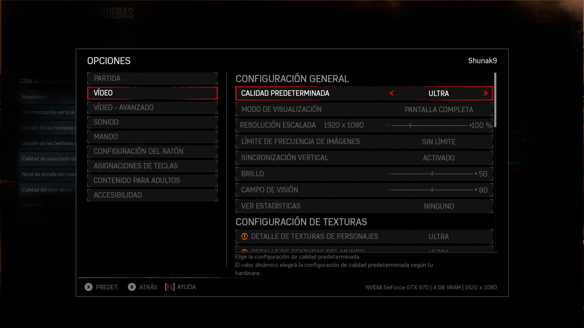 Ajustes gráficos Gears of War 4 1