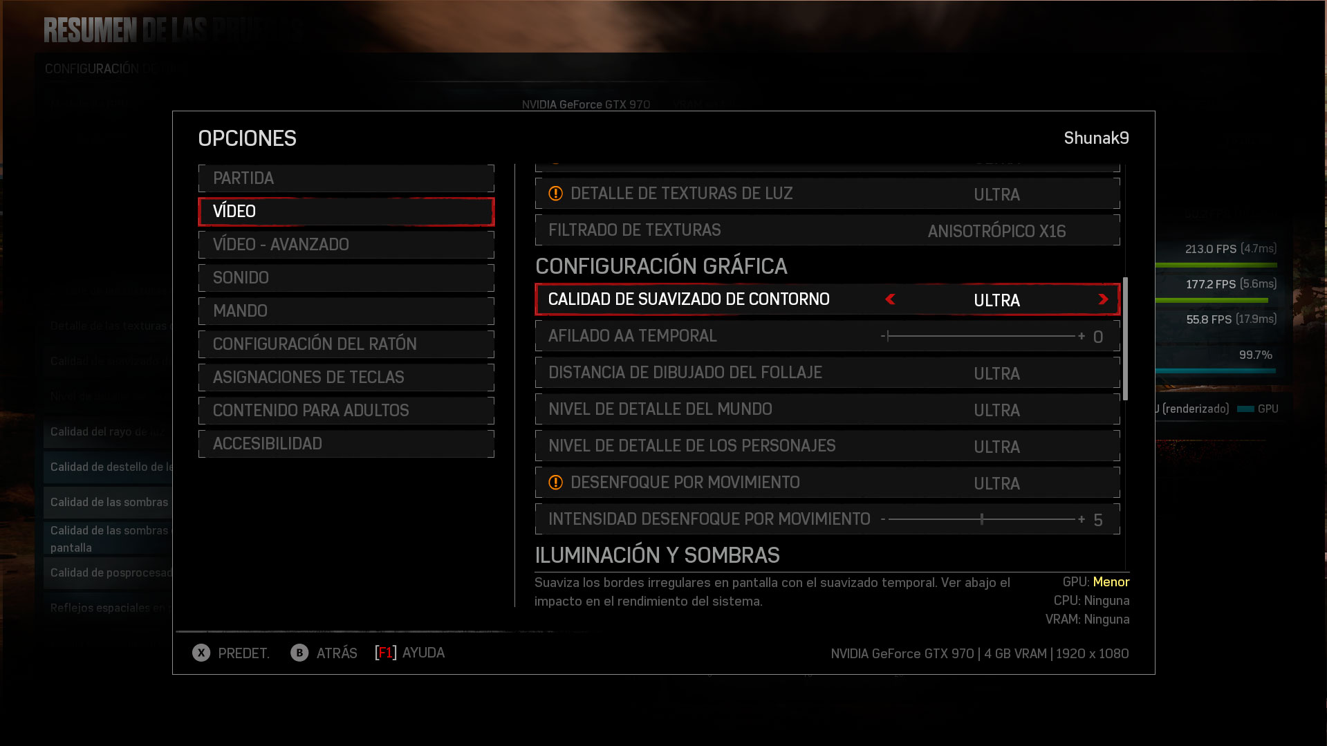 Ajustes gráficos Gears of War 4 3