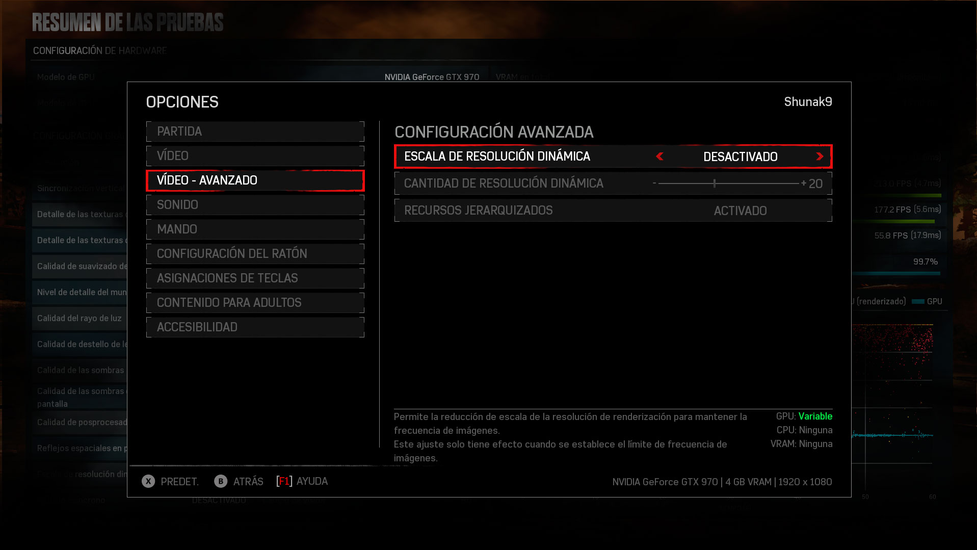 Ajustes gráficos Gears of War 4 6