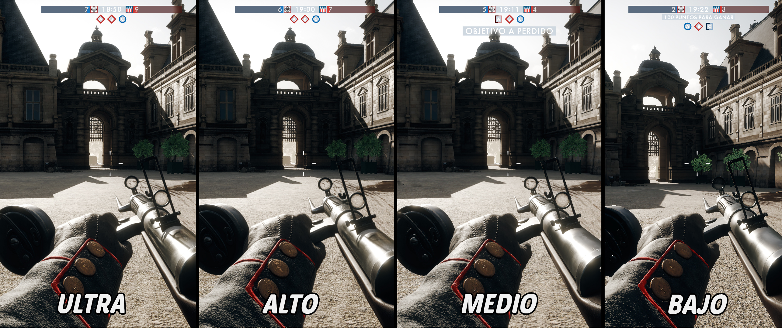 Comparativa Battlefield 1 Online