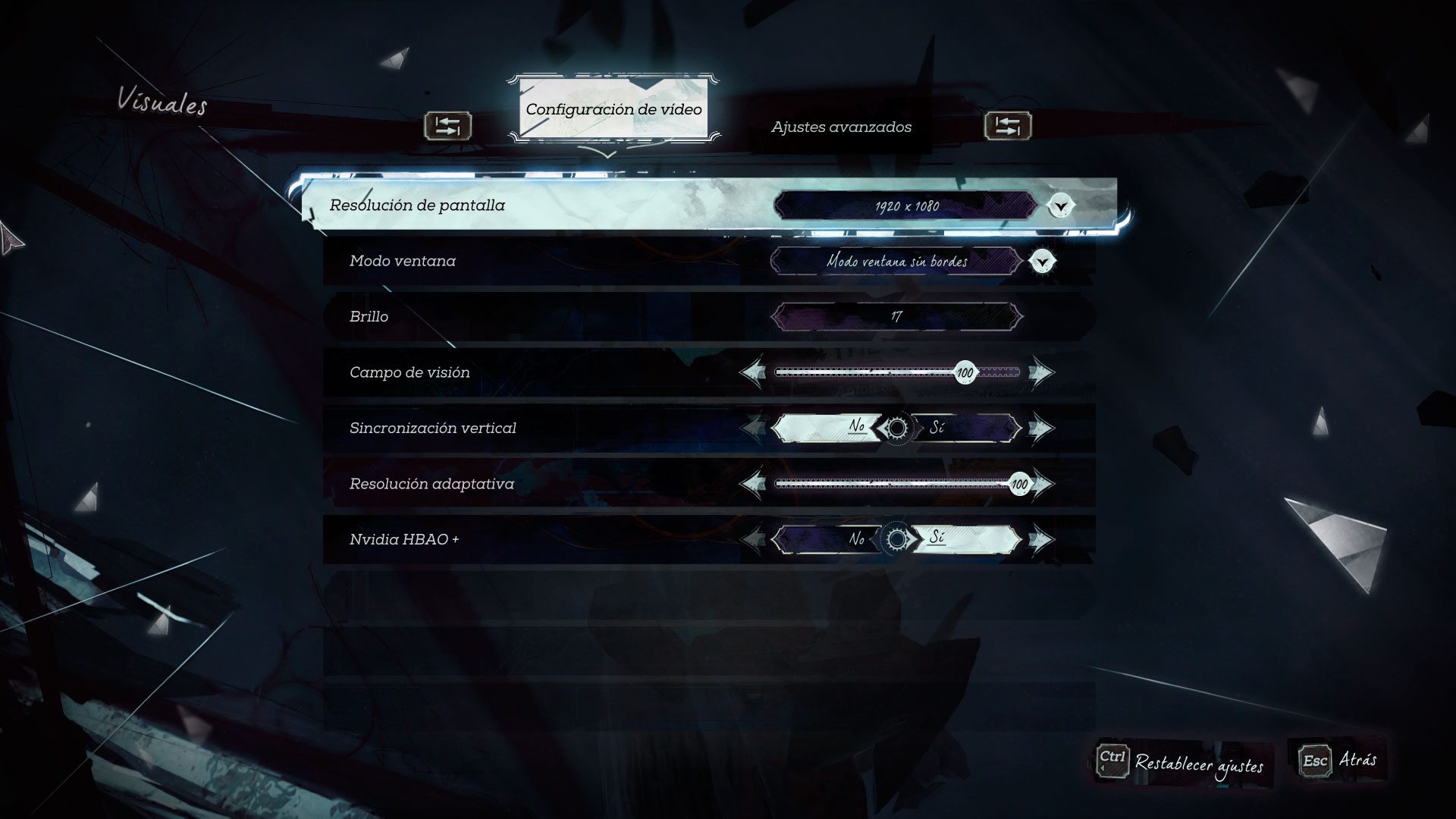 Dishonored 2 Análisis Ajustes 1
