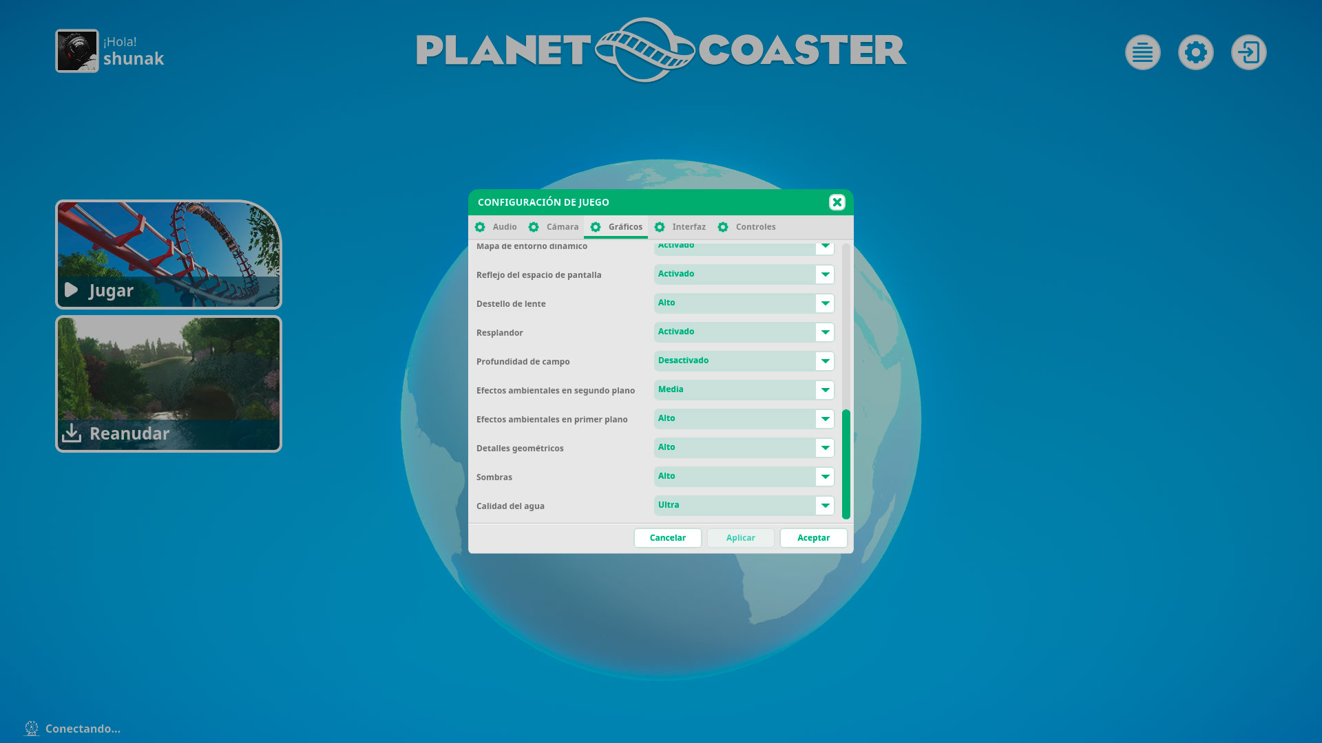Planet Coaster Análisis Ajustes 3