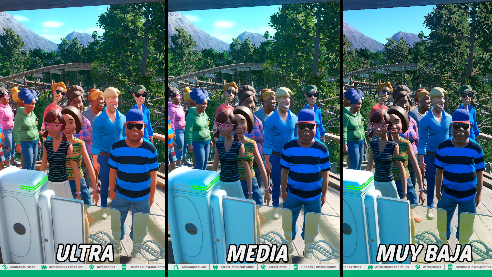 Planet Coaster análisis comparativa