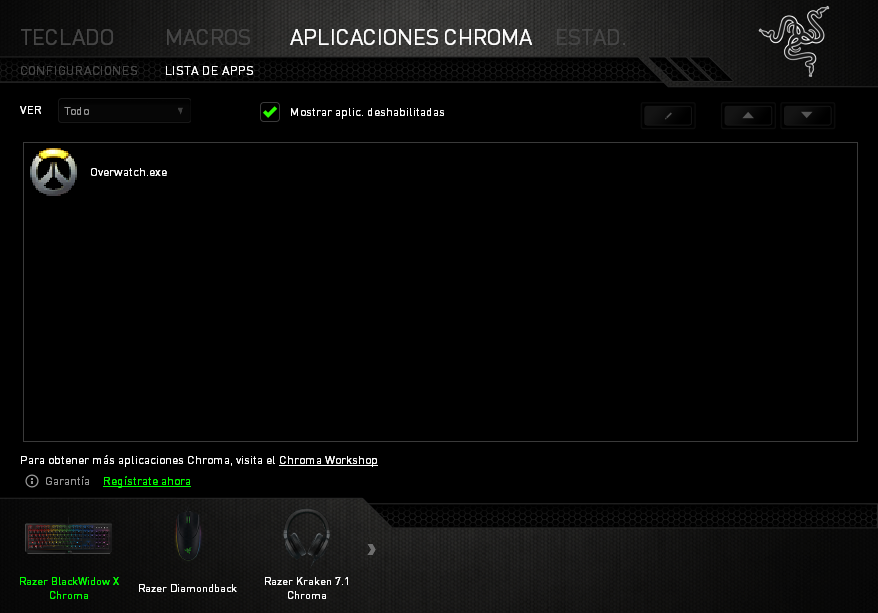 Análisis Blackwidow X Chroma Razer Synapse 6