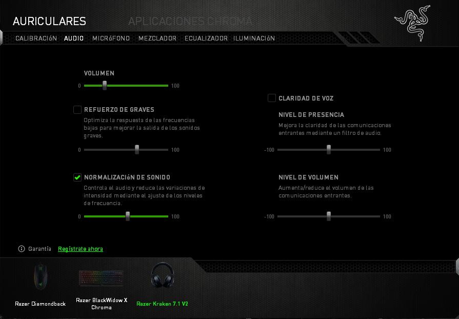 Razer Kraken 7.1 V2 audio