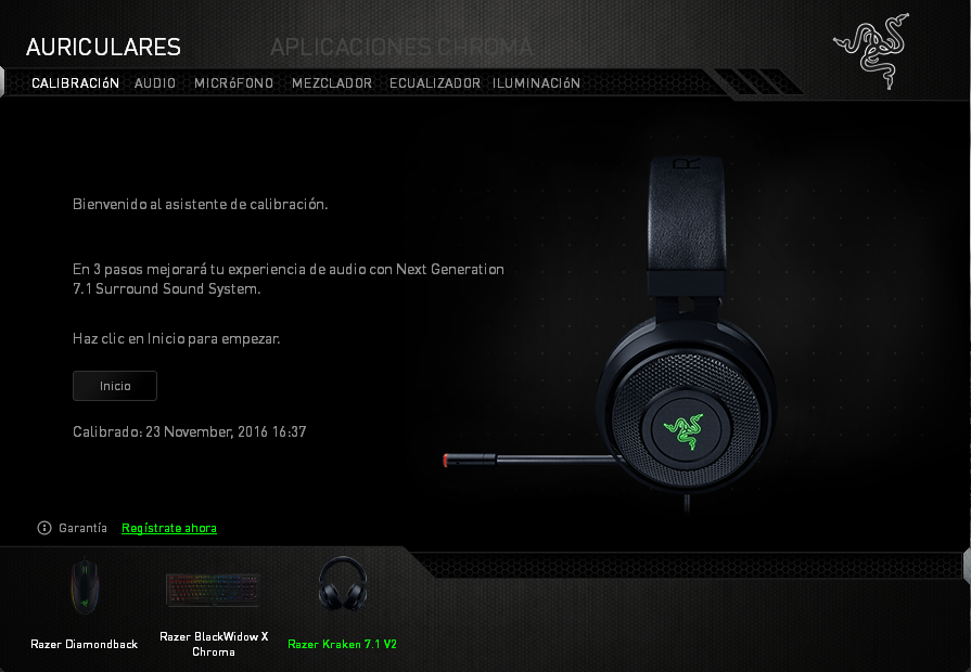 Razer Kraken 7.1 V2 calibracion