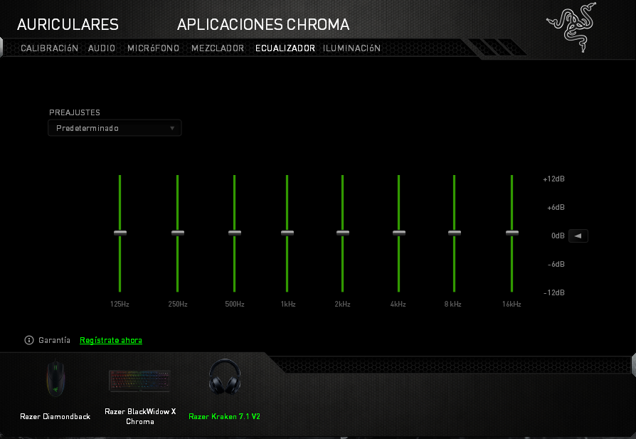 Razer Kraken 7.1 V2 ecualizador