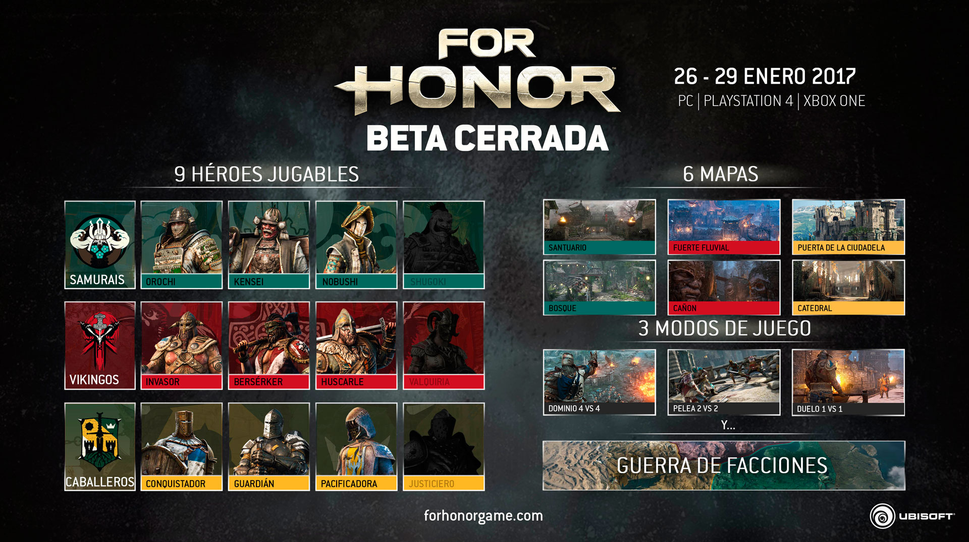 For Honor detalles Beta Cerrada