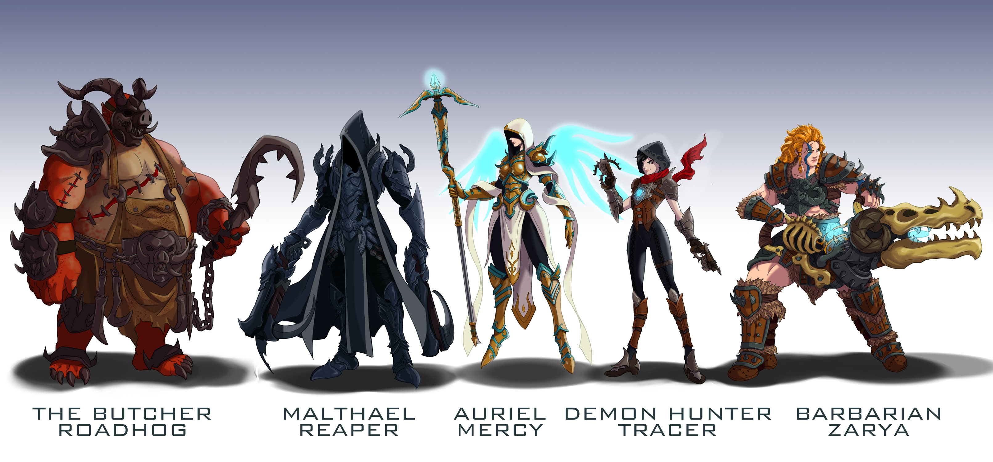 Overwatch Blizzard mashup skins Diablo
