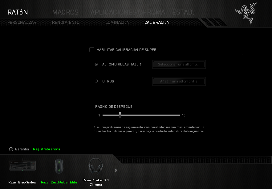 Razer Deathadder Elite 4 Calibración