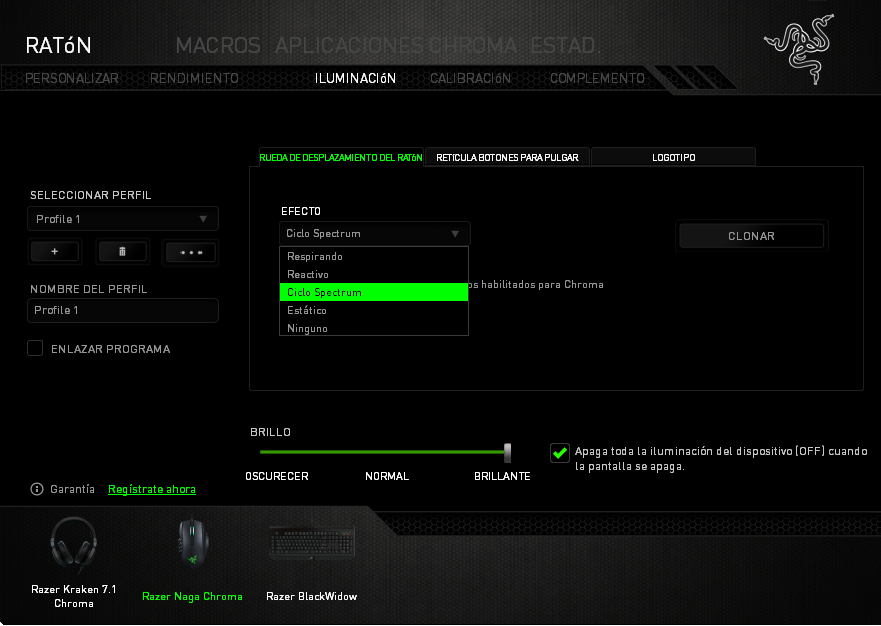 Razer Naga Chroma 3 Iluminación