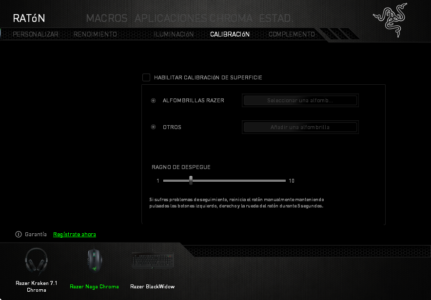 Razer Naga Chroma 4 Calibracion
