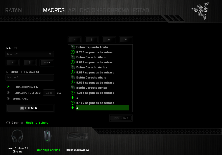 Razer Naga Chroma 6 Macros