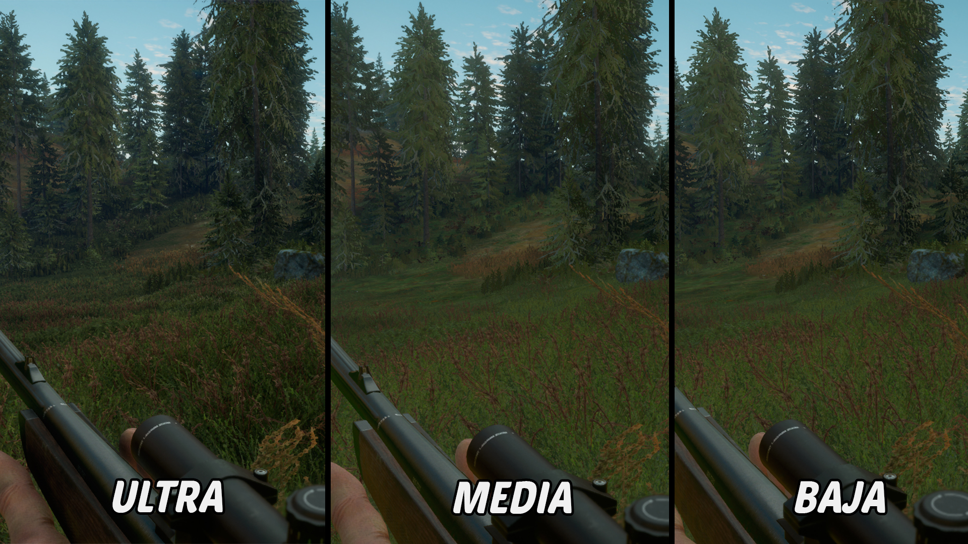 theHunter Call of the Wild Análisis Comparativa