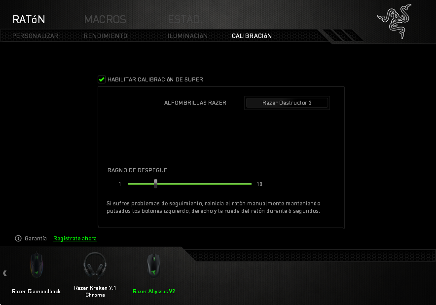 Razer Abyssus V2 Análisis Calibracion
