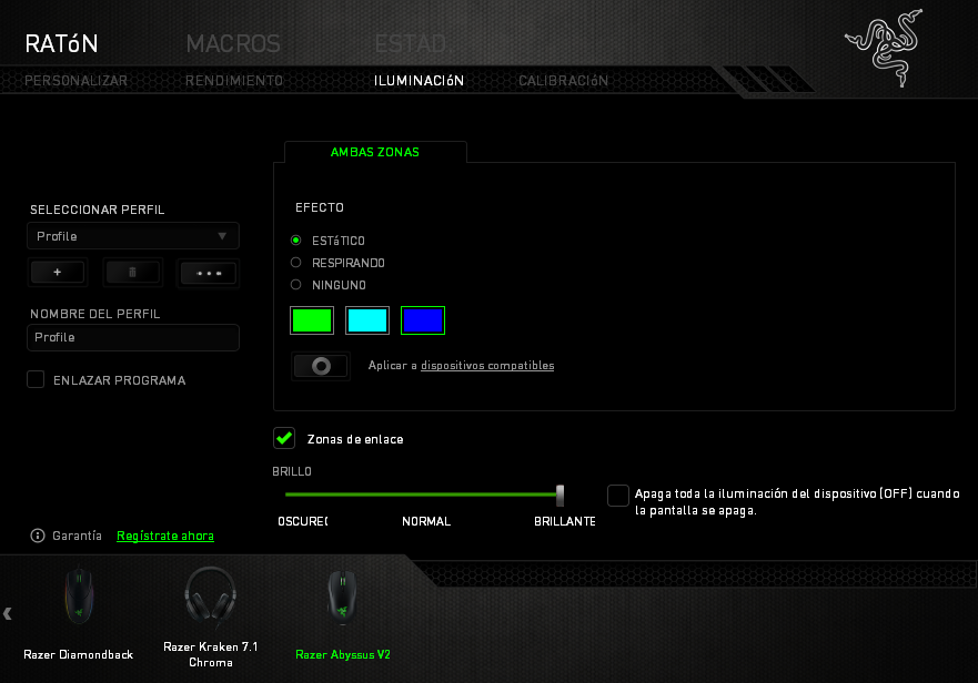 Razer Abyssus V2 Análisis Iluminacion
