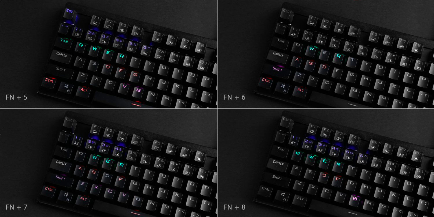 Aukey KM G6 Análisis Iluminación 2