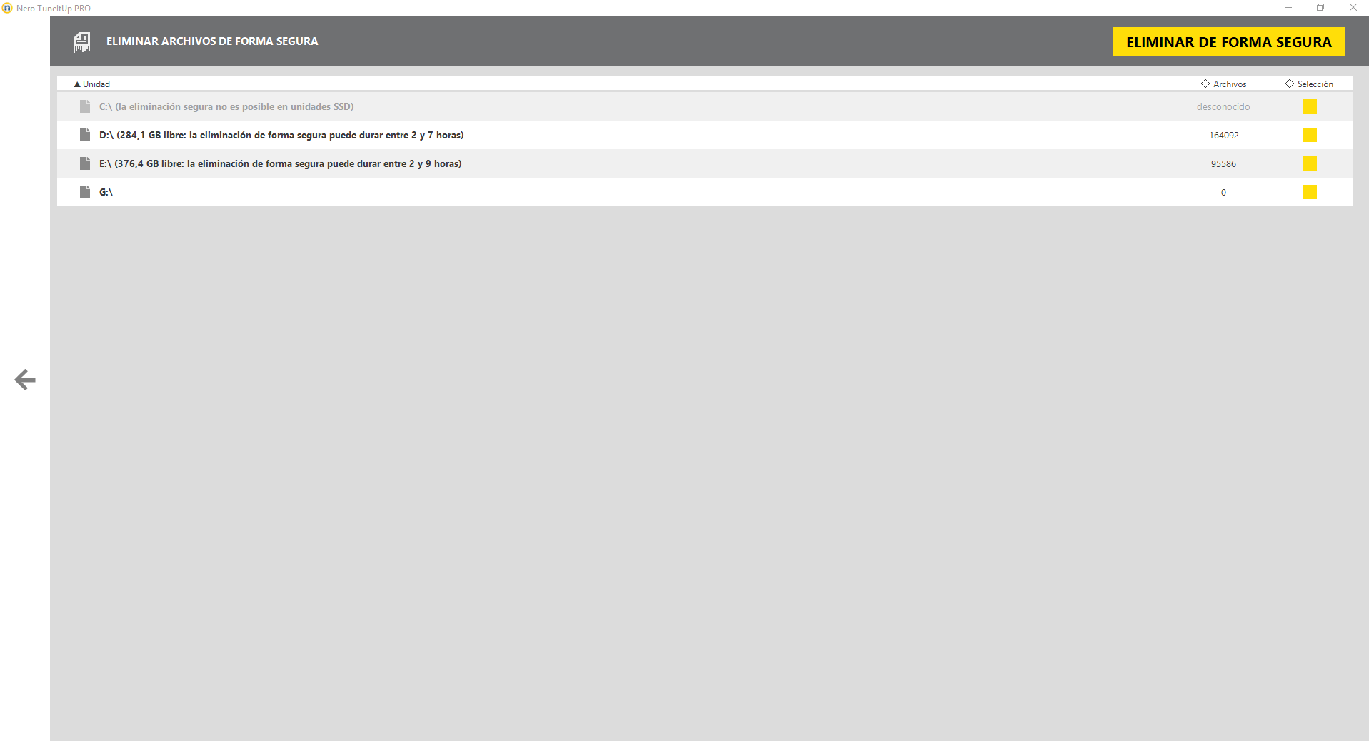 Nero TuneltUp Impresiones Software 11