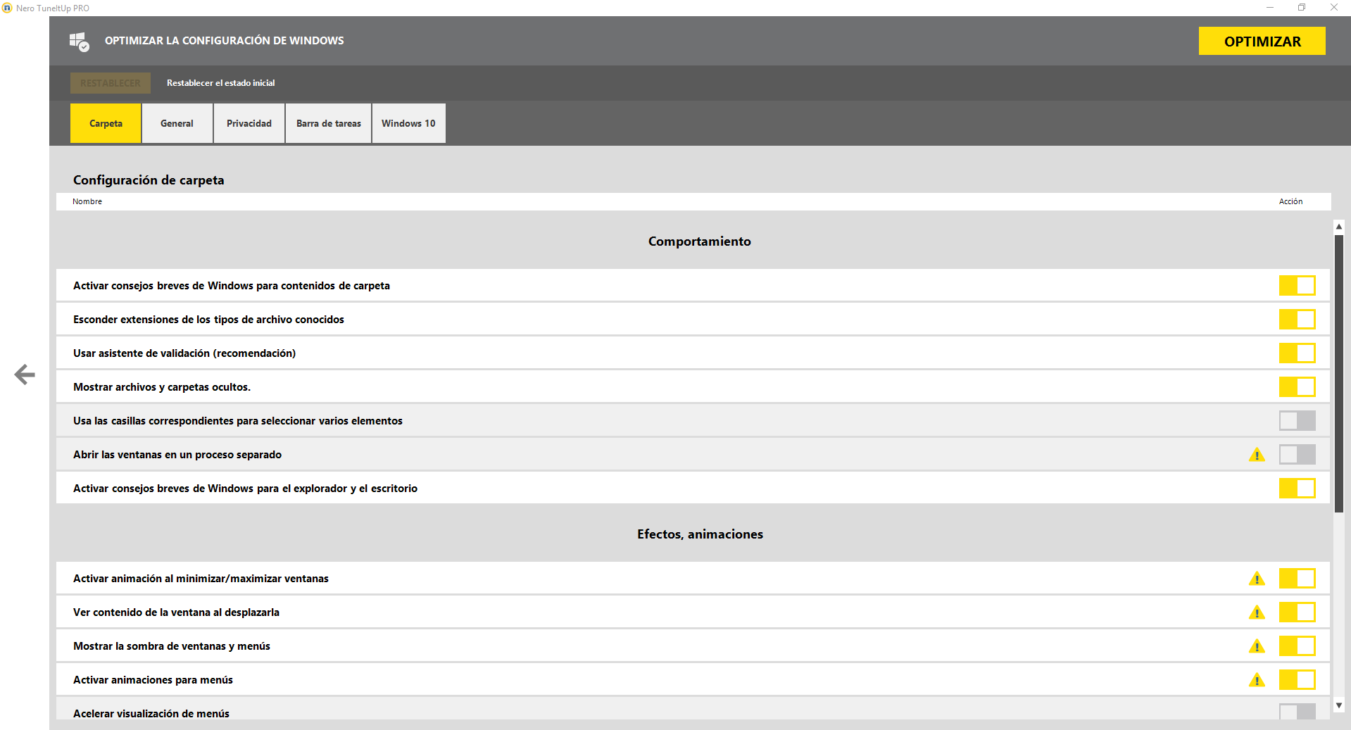 Nero TuneltUp Impresiones Software 14