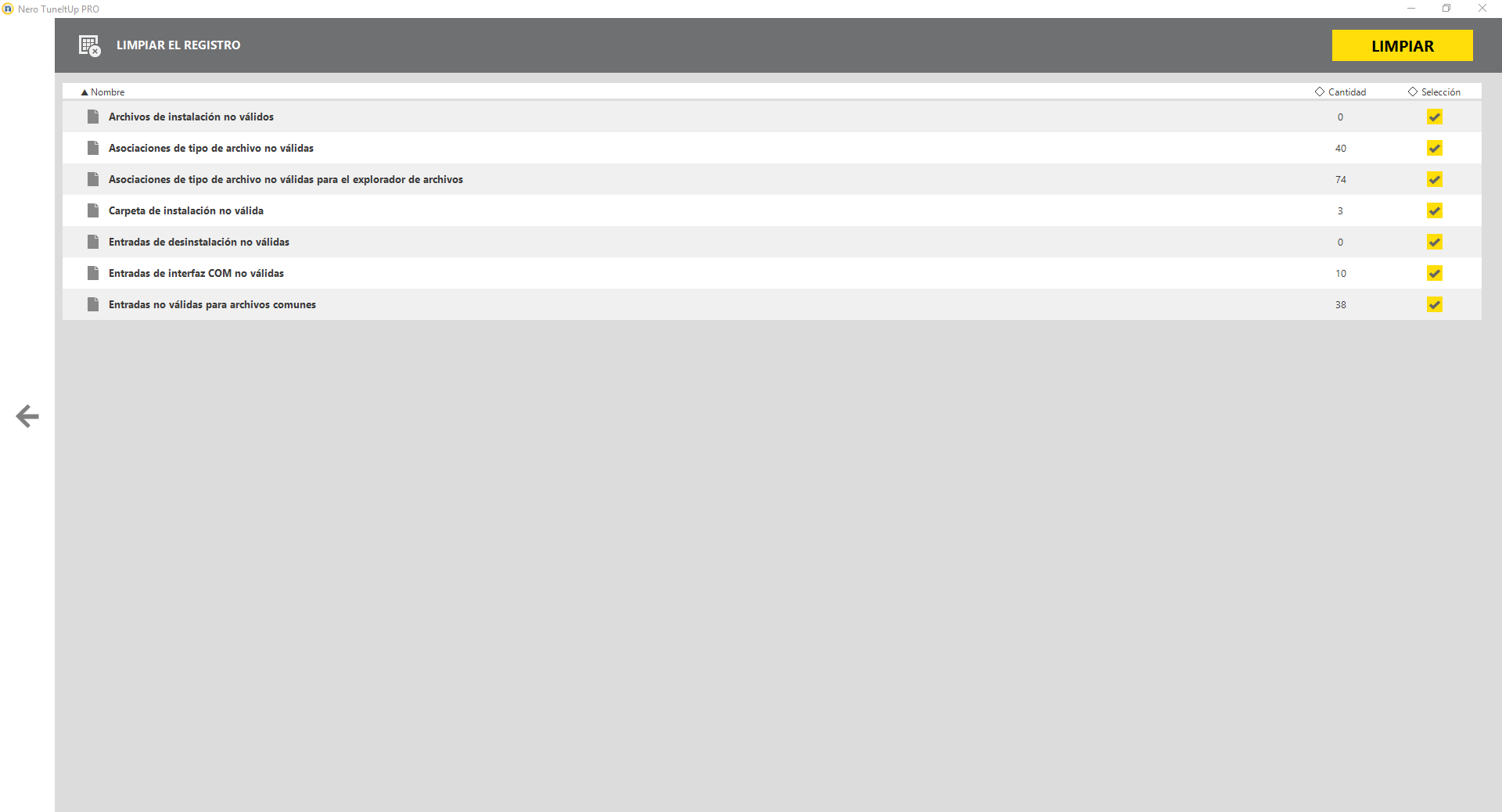 Nero TuneltUp Impresiones Software 4