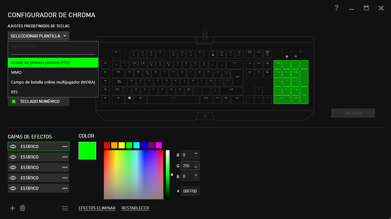 Razer Blackwidow Chroma v2 Análisis Teclado Iluminación 2