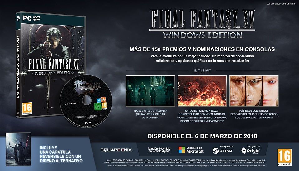 Final Fantasy XV Windows Edition tendrá demo jugable