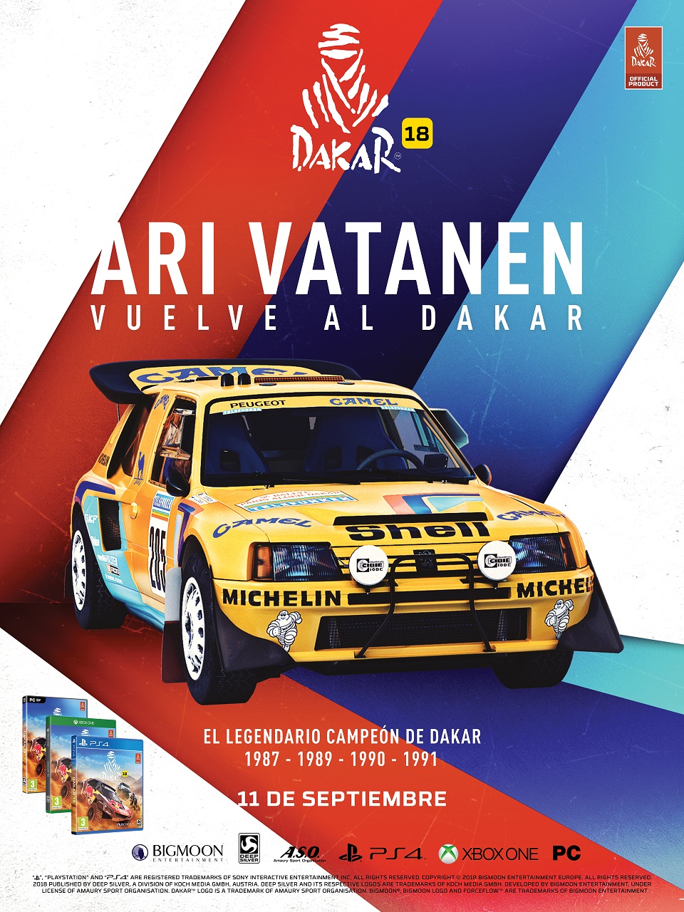 Ari Vatanen estará presente en DAKAR 18