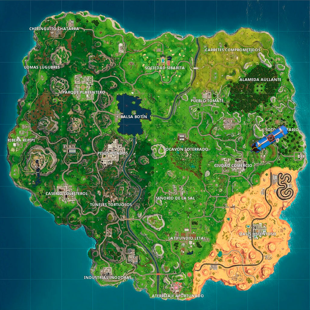 Mapa Temporada 5 Fortnite