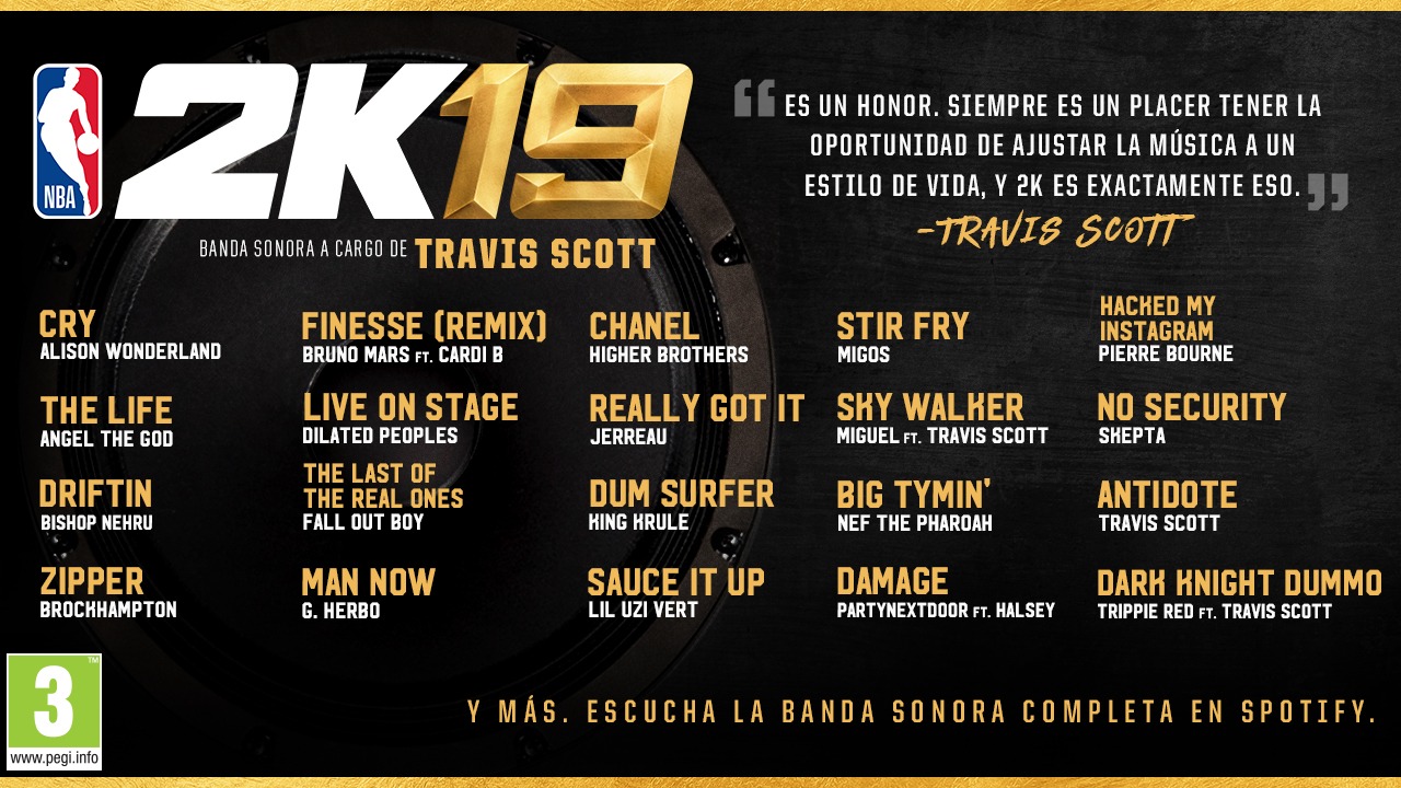 banda sonora de NBA 2K19