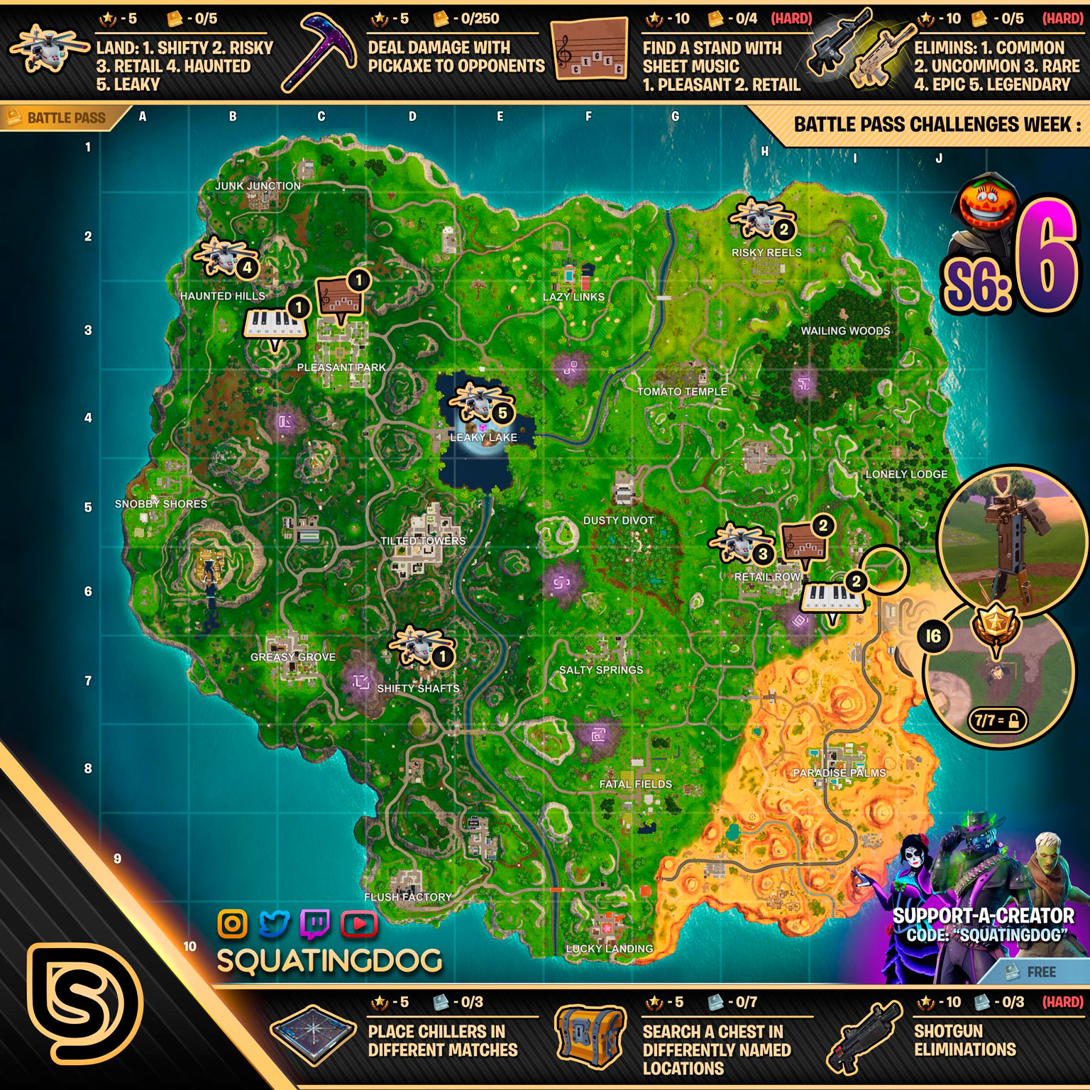 semana 6 de la temporada 6 en Fortnite