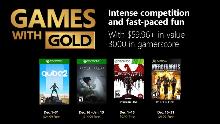 Juegos del Gold Xbox Diciembre 2018