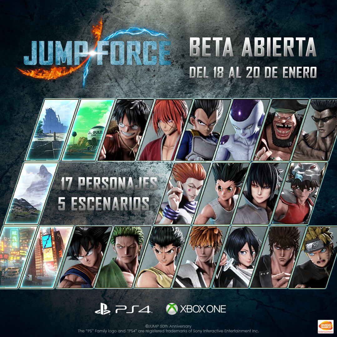 beta abierta de Jump Force