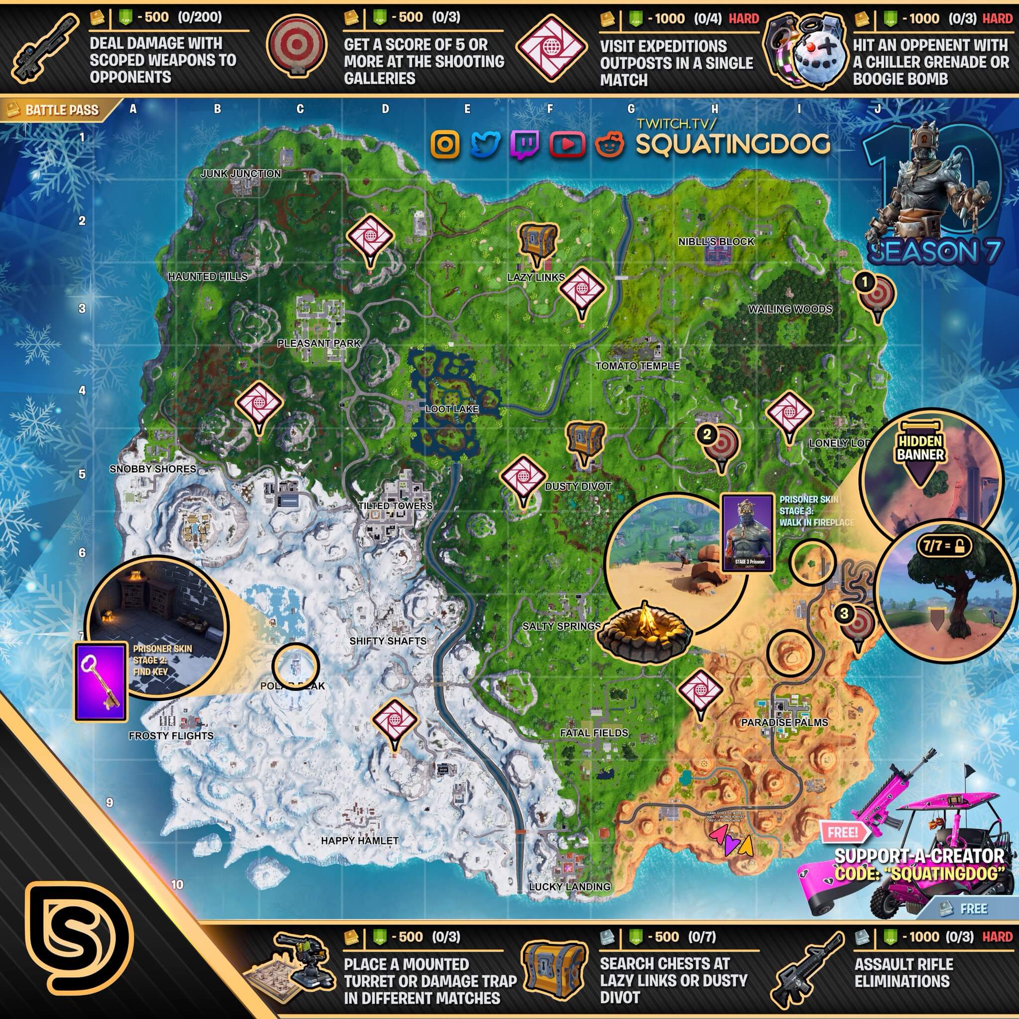 Fortnite Mapa semana 10 temporada 7