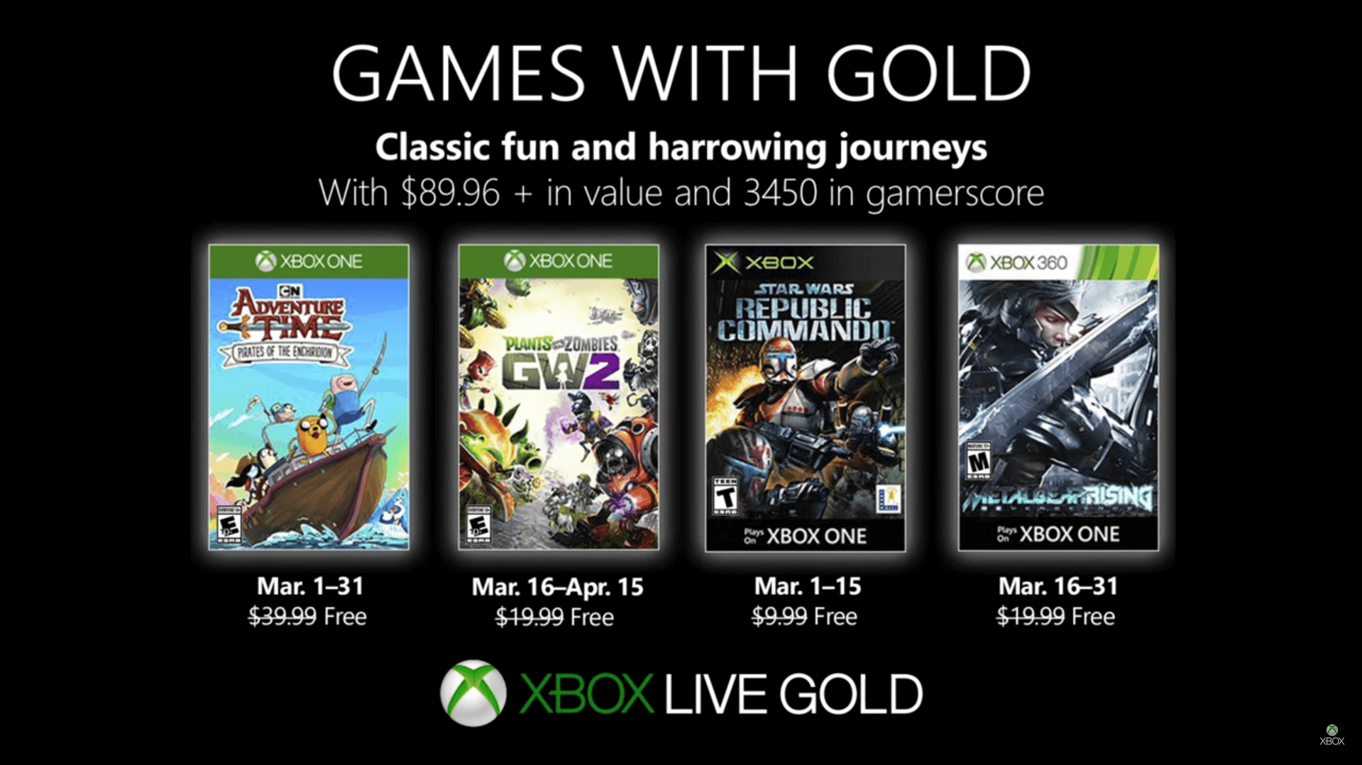 Xbox Gold Marzo 2019