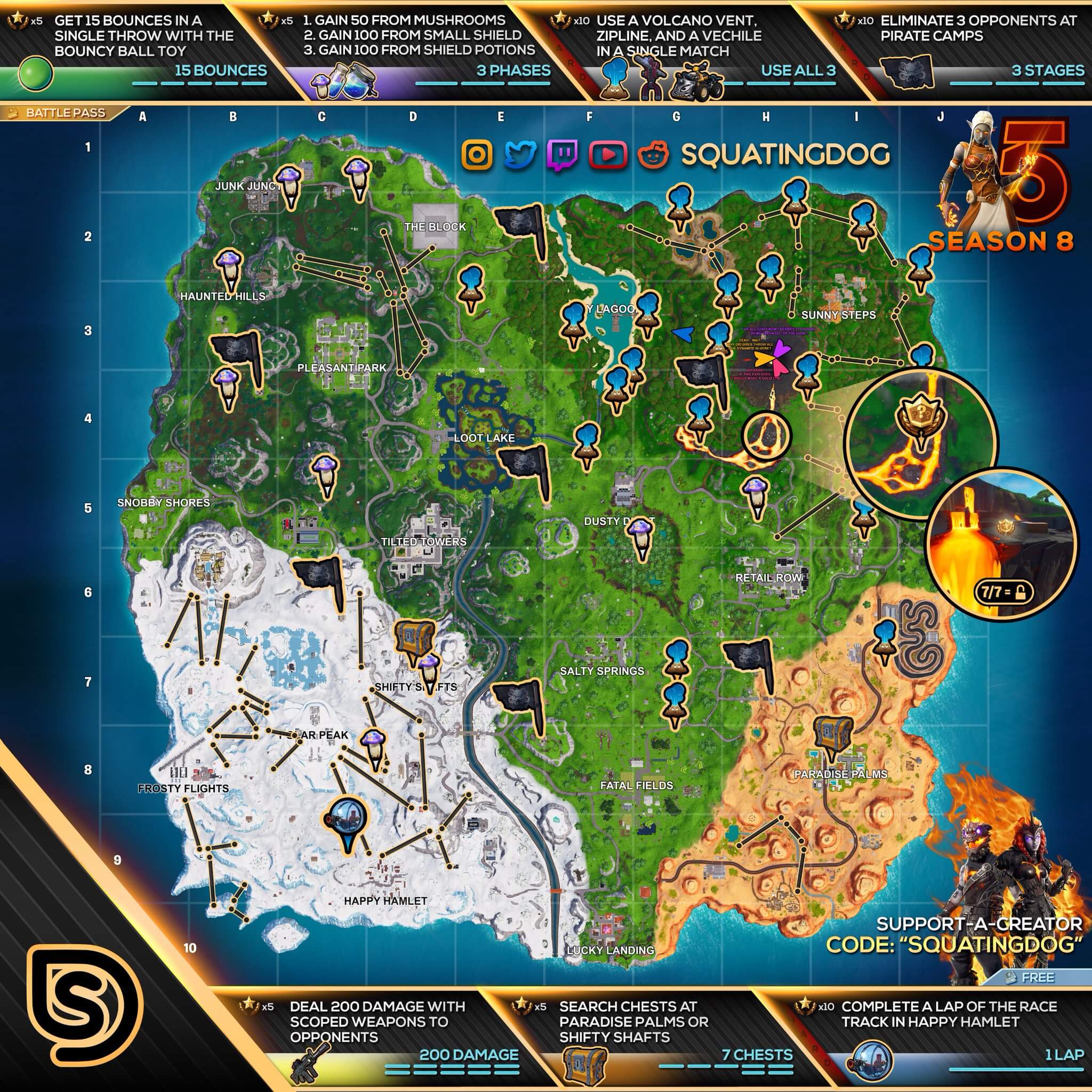 Fortnite Mapa Semana 5 Temporada 8
