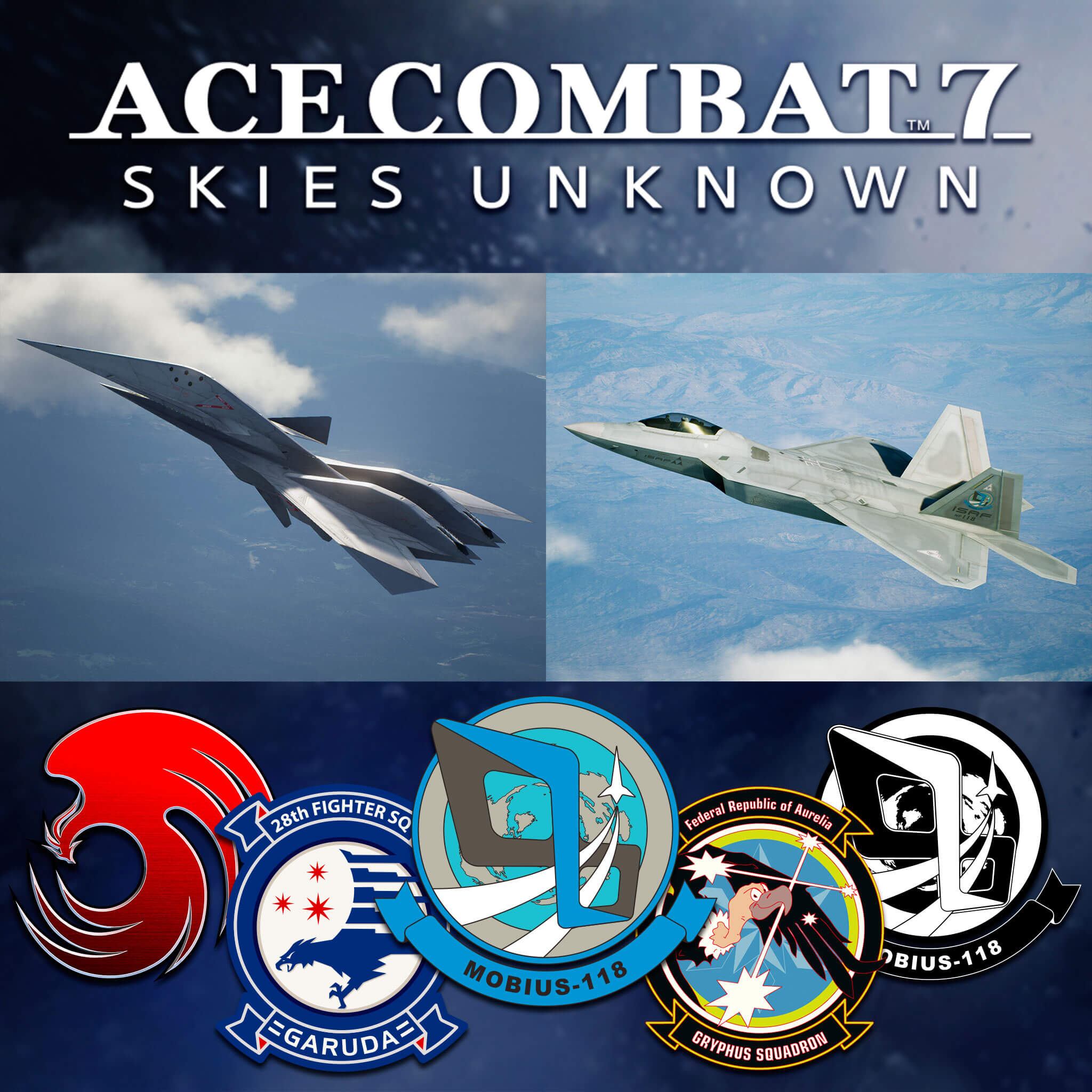 Ace Combat 7 The ADF 11F Raven Set