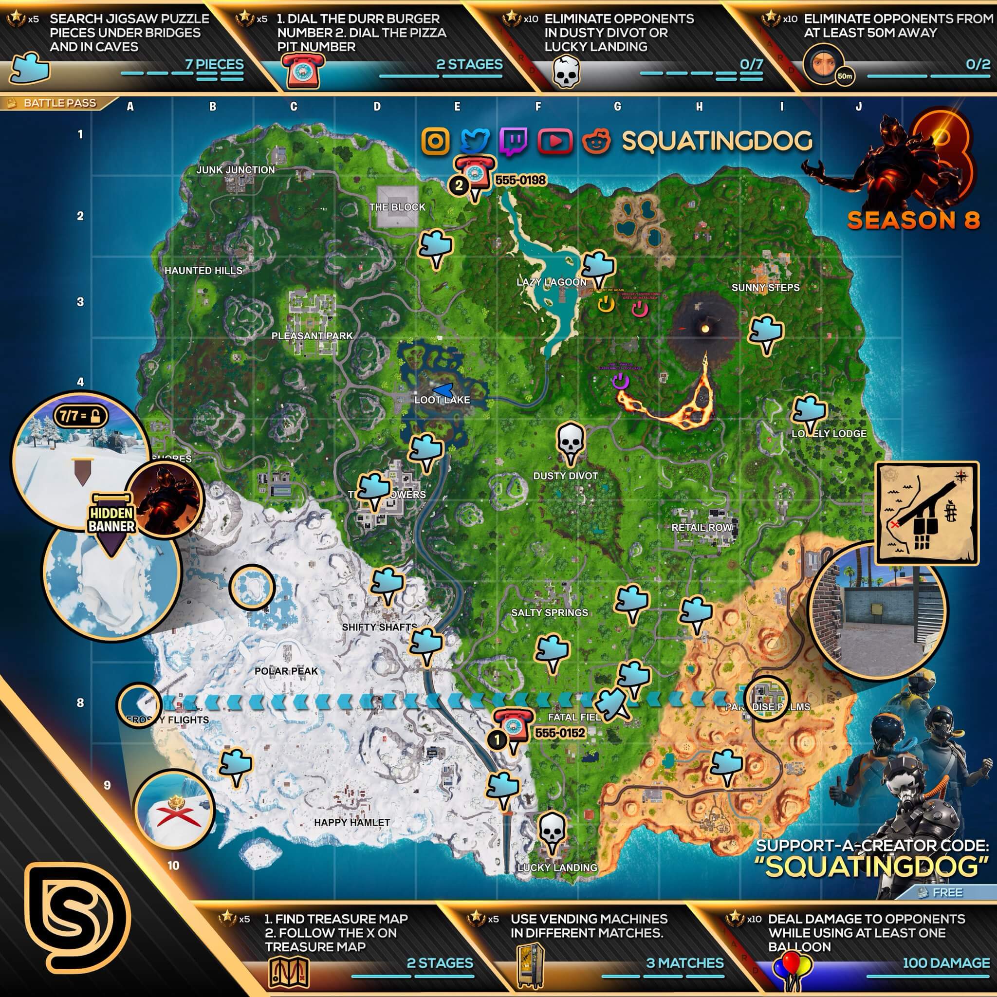 Fortnite Mapa semana 8 temporada 8