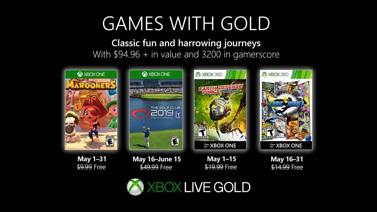 Xbox Juegos Gold Mayo 2019