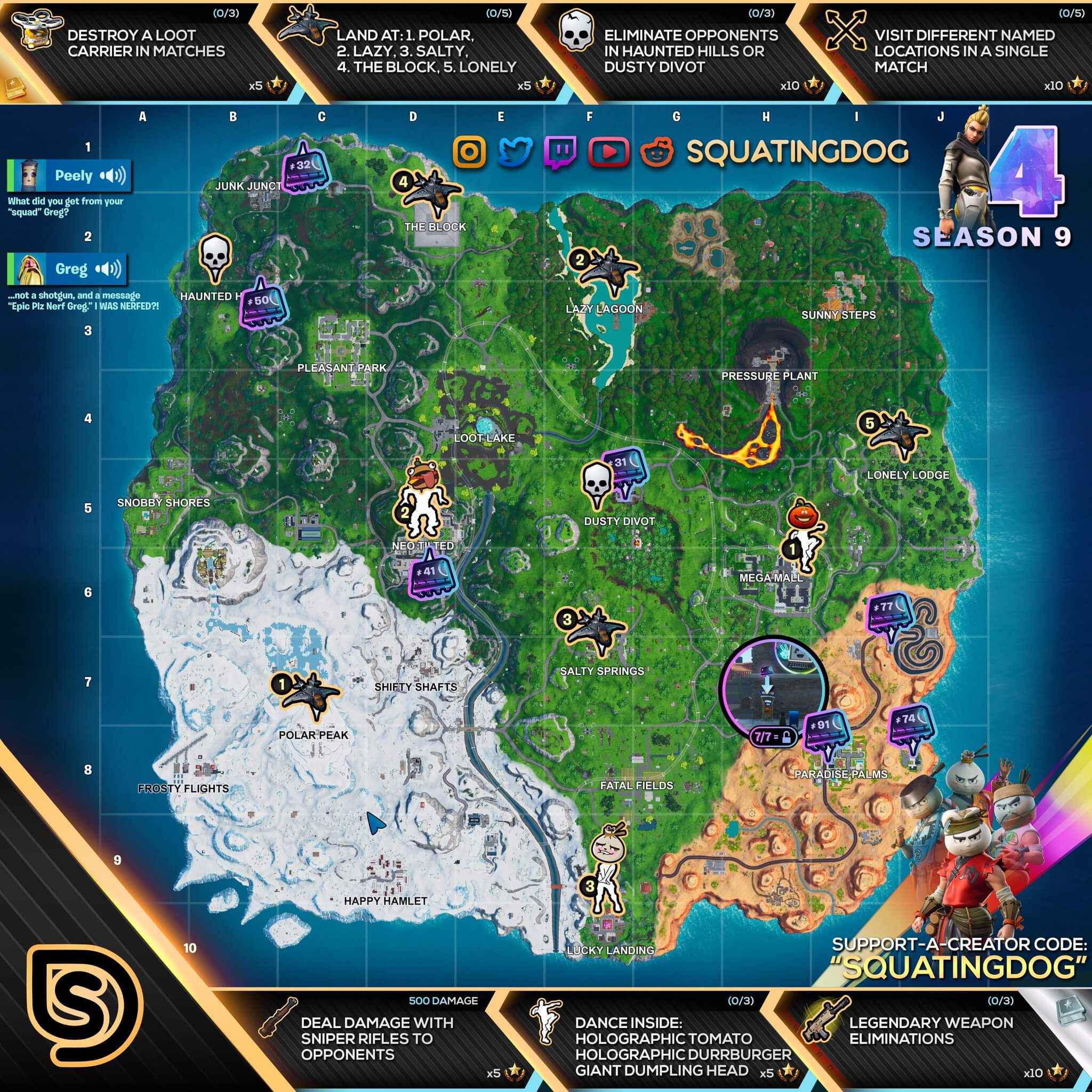 Fortnite Mapa semana 4 temporada 9