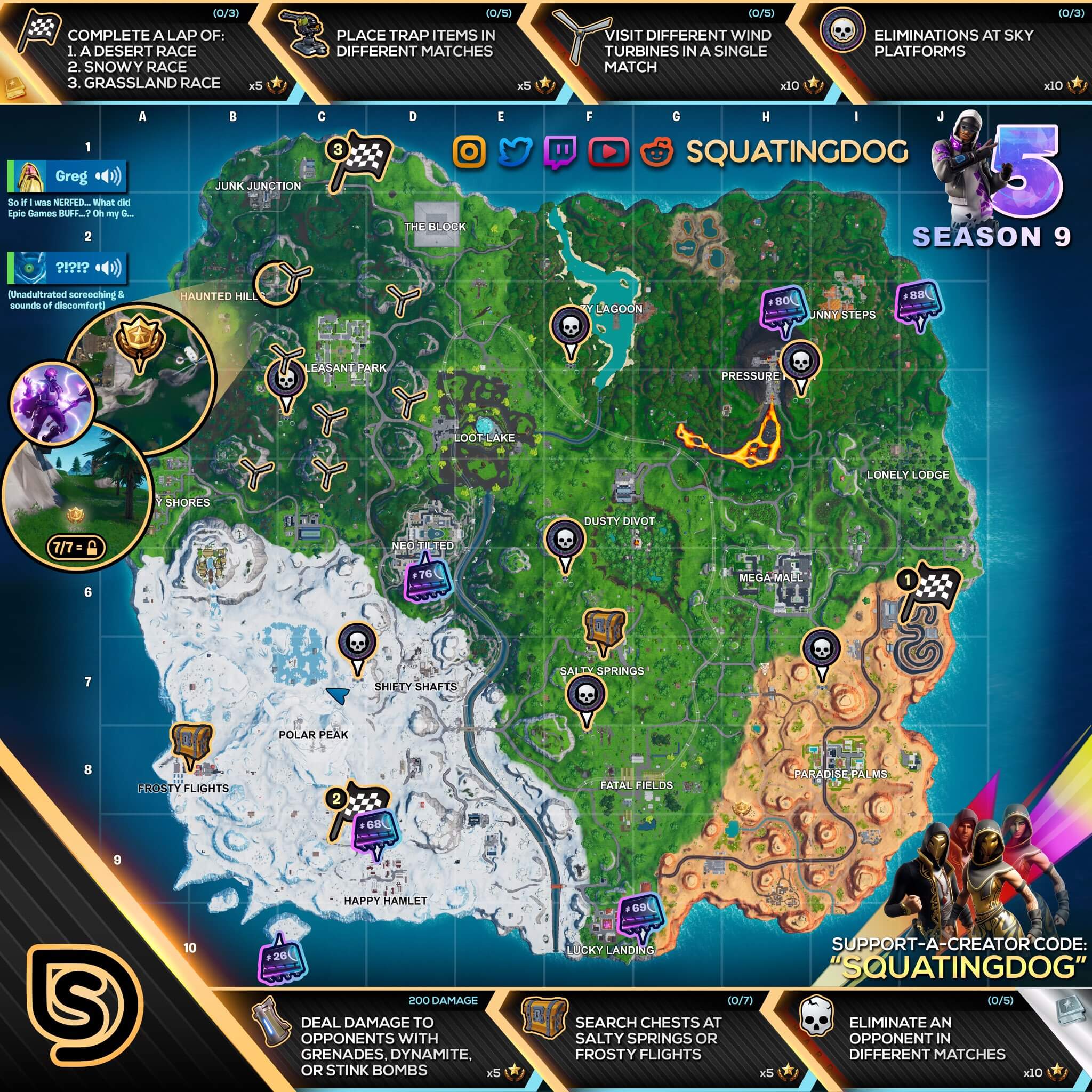 Fortnite Mapa semana 5 temporada 9