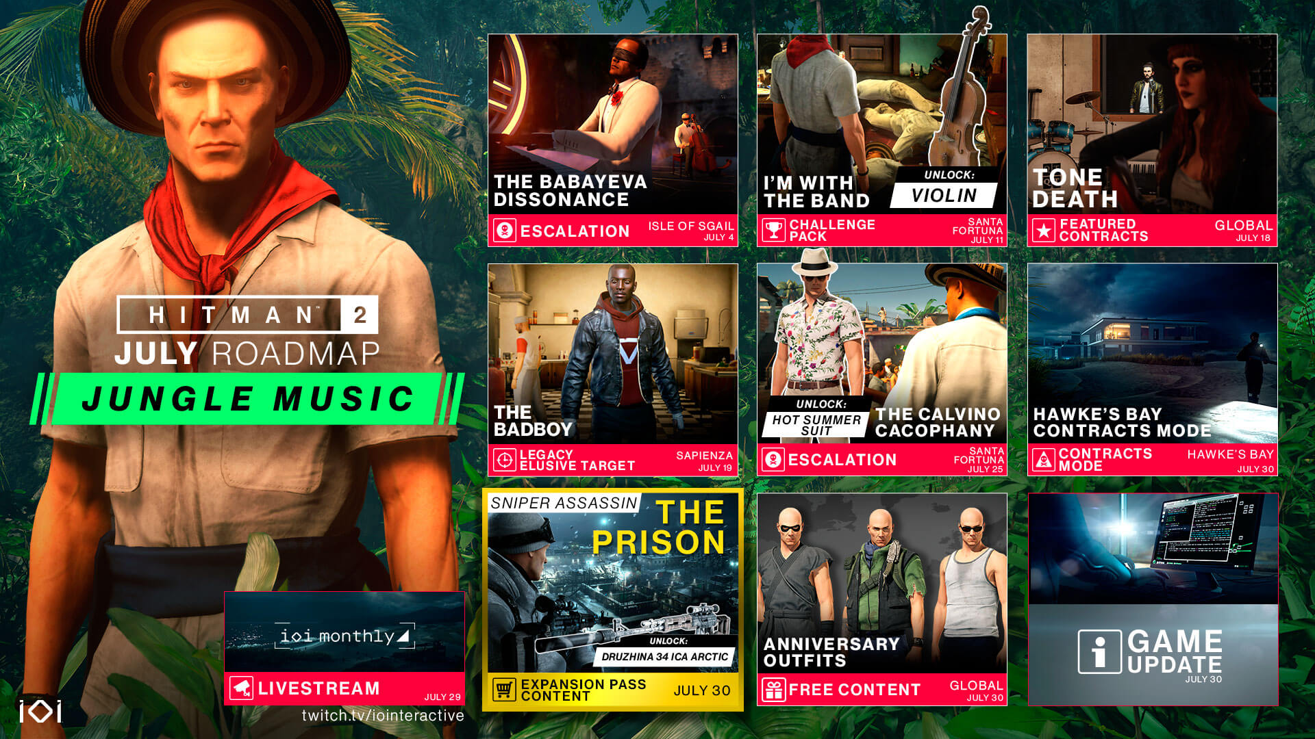 HITMAN 2 Roadmap julio 2019