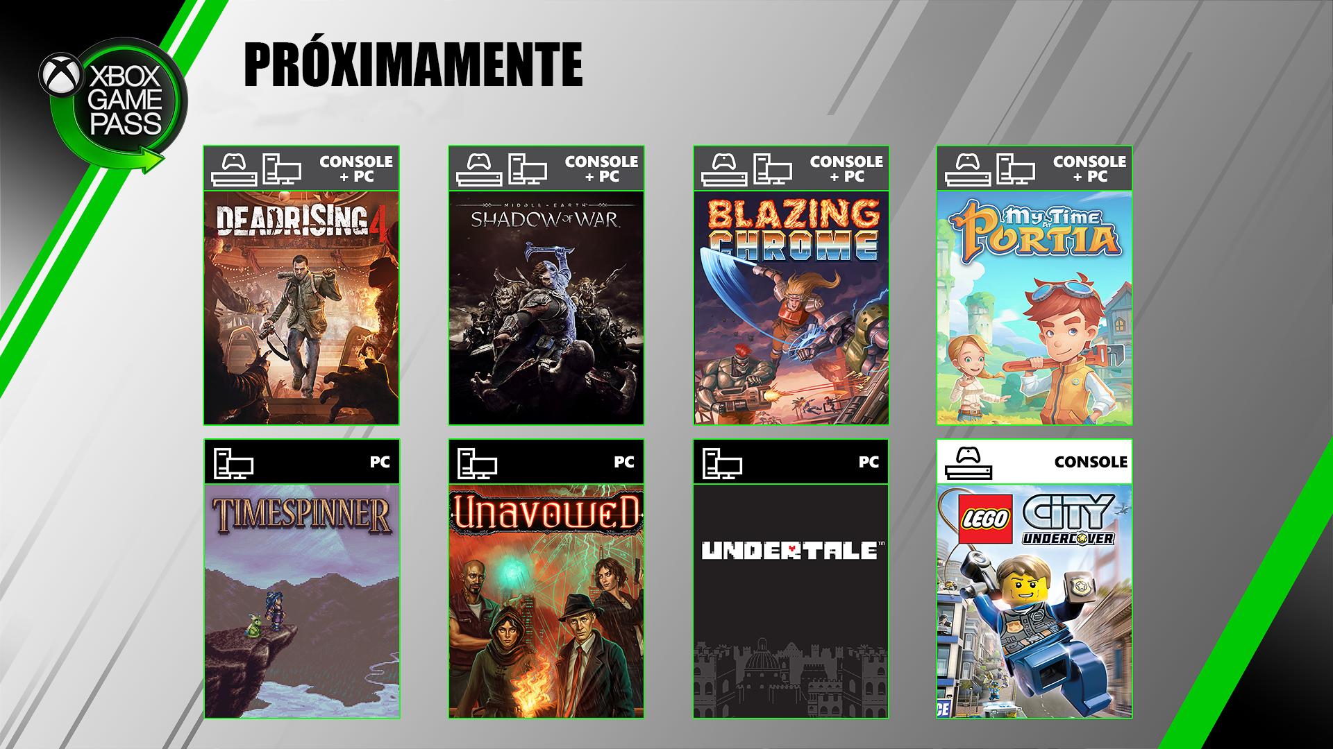 Xbox Game Pass en julio 2019