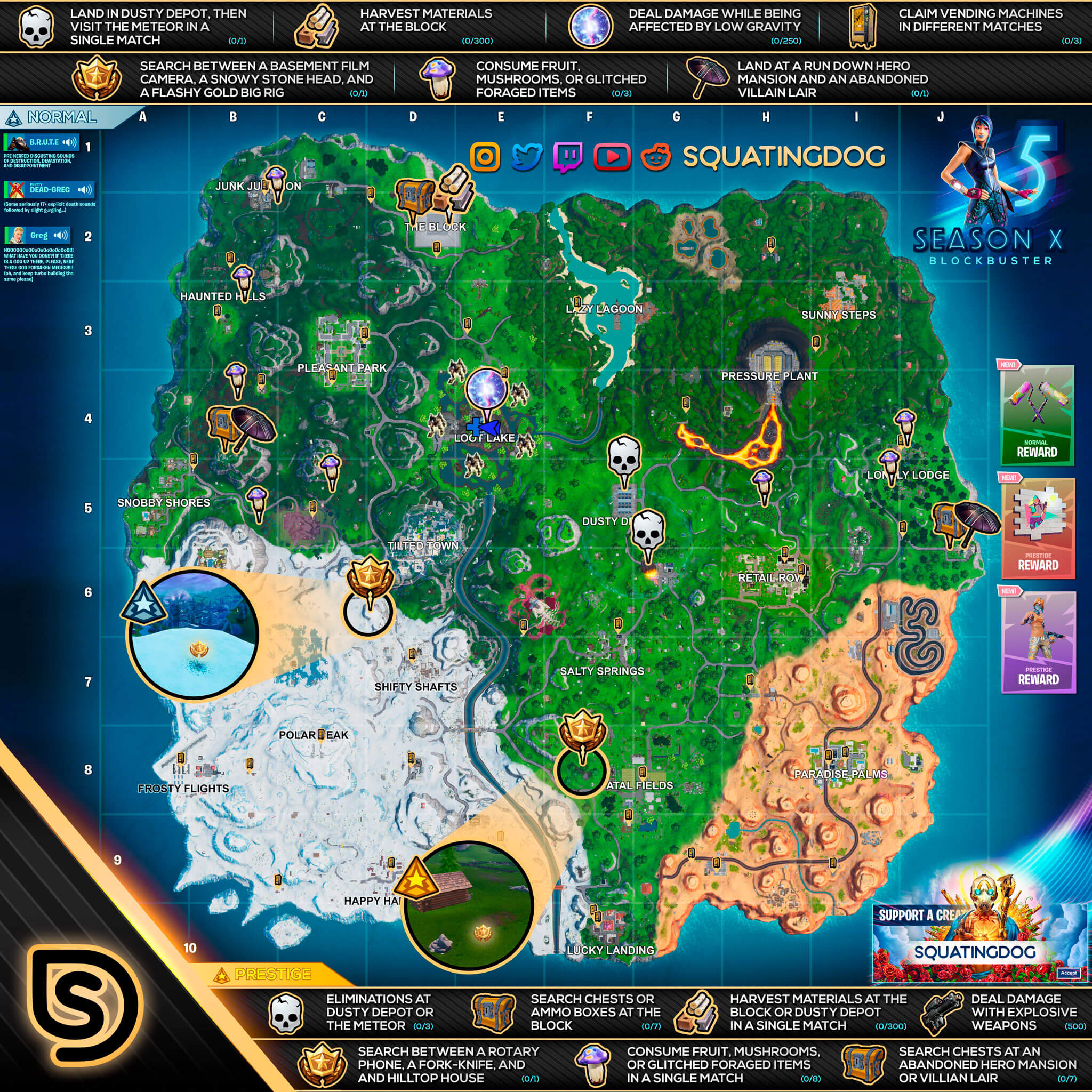Fortnite Mapa Semana 5 Temporada X