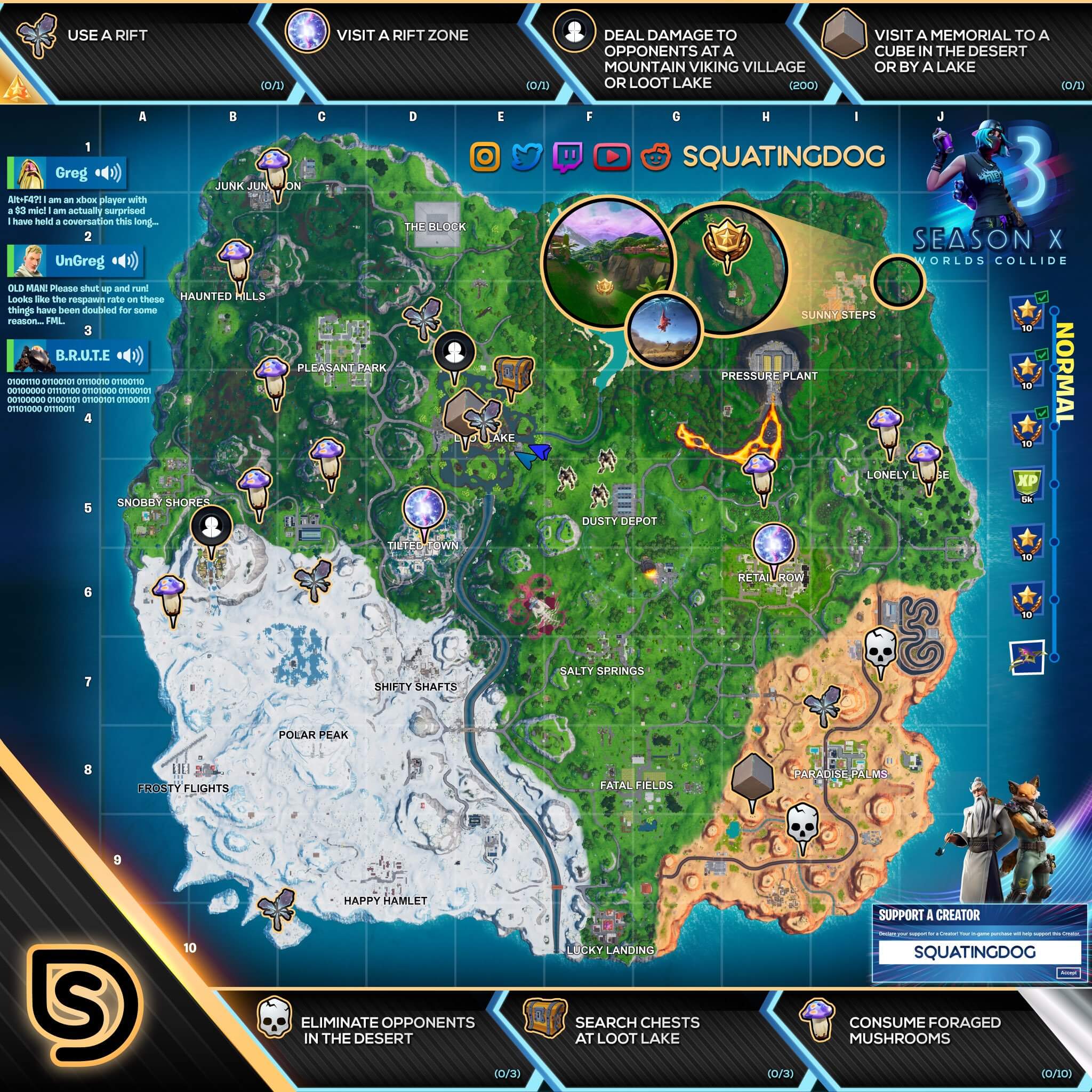 Fortnite Mapa normal semana 3 temporada