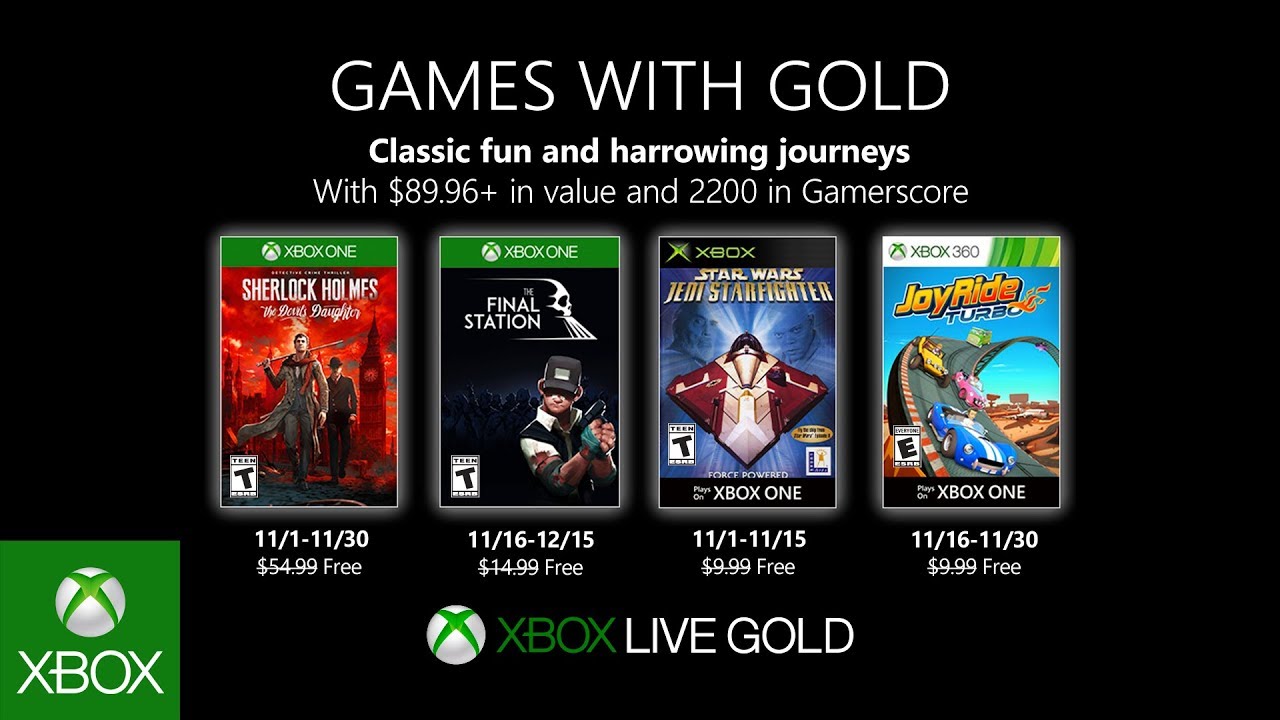 Xbox Gold Noviembre 2019
