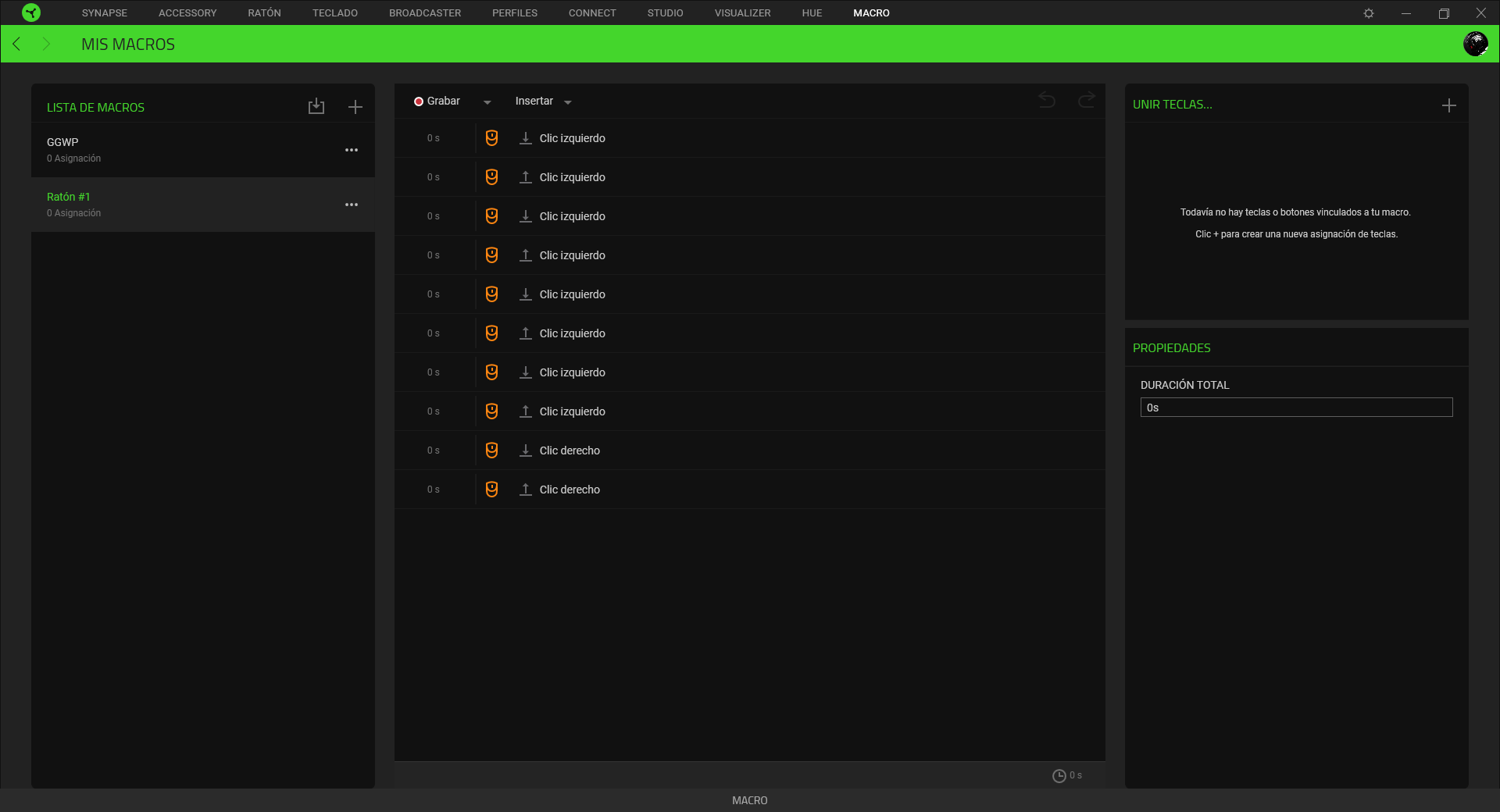 Razer Basilisk Ultimate Análisis Razer Synapse 11